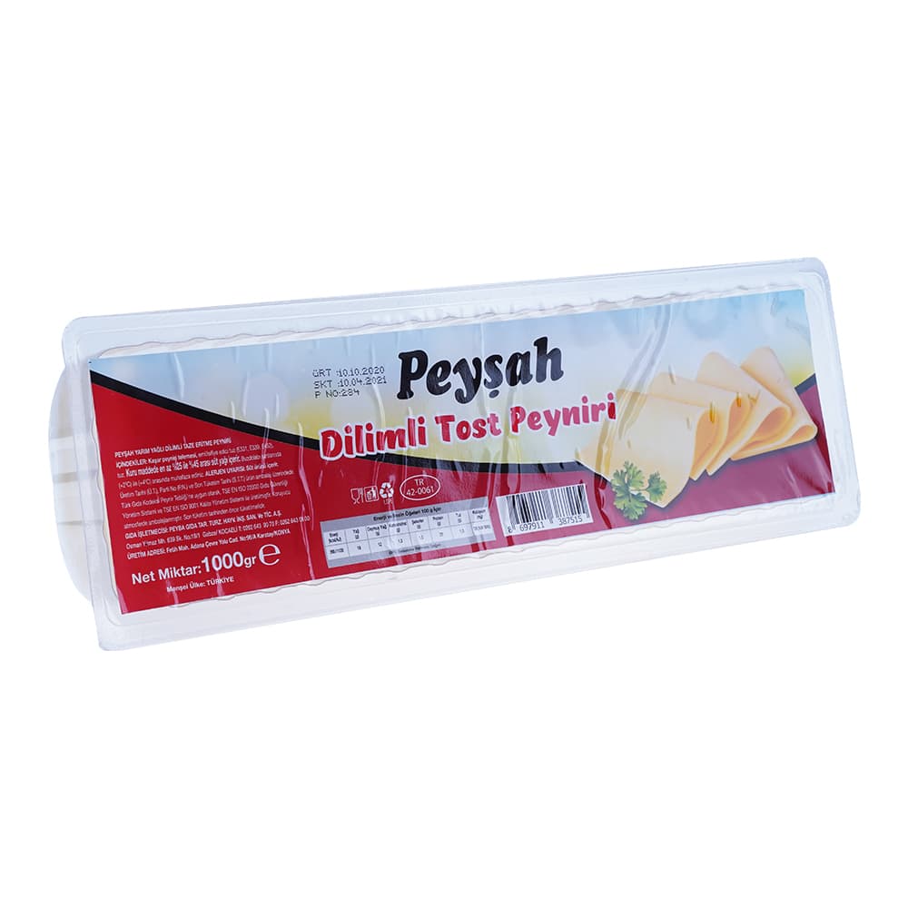 Peysah Dilimli Tost Peynirı 1000 gr ürünü